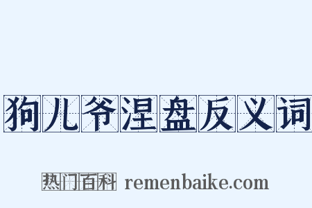 狗儿爷涅盘反义词是什么意思的图片